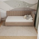 Кровать «Помпиду» без ПМ, 80×190 см, правая, премиум велюр, цвет пески касабланки - Фото 6