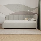Кровать «Помпиду» без ПМ, 80×190 см, премиум велюр, цвет лунный луч - Фото 2