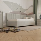 Кровать «Помпиду» без ПМ, 80×190 см, премиум велюр, цвет лунный луч - Фото 4