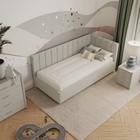 Кровать «Помпиду» без ПМ, 80×190 см, премиум велюр, цвет лунный луч - Фото 5