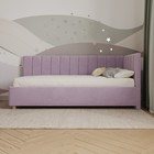 Кровать «Помпиду» без ПМ, 80×190 см, премиум велюр, цвет бутоны вишни - Фото 2