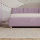 Кровать «Помпиду» без ПМ, 80×190 см, премиум велюр, цвет бутоны вишни - Фото 3