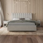 Кровать «Алькасар» без ПМ, 160×200 см, премиум велюр, цвет лунный луч - Фото 2