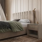 Кровать двуспальная «Алькасар», с мягким изголовьем, 1500×2000 мм, обивка велюр, цвет песчаный бриз - Фото 5