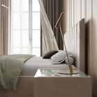 Кровать двуспальная «Алькасар», с мягким изголовьем, 1700×2000 мм, обивка велюр, цвет песчаный бриз - Фото 6