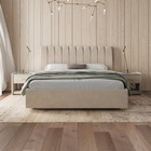 Кровать «Алькасар» без ПМ, 200×190 см, премиум велюр, цвет песчаный бриз - Фото 2