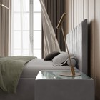 Кровать двуспальная «Алькасар», с мягким изголовьем, 1600×2000 мм, обивка велюр, цвет звёздная пыль - Фото 6