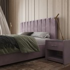 Кровать «Алькасар» без ПМ, 190×190 см, премиум велюр, цвет пыльная сирень - Фото 5