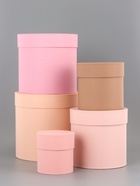 Набор круглых подарочных коробок 5 в 1 «Крема», 20×20×20- 11×11×11 см - Фото 2