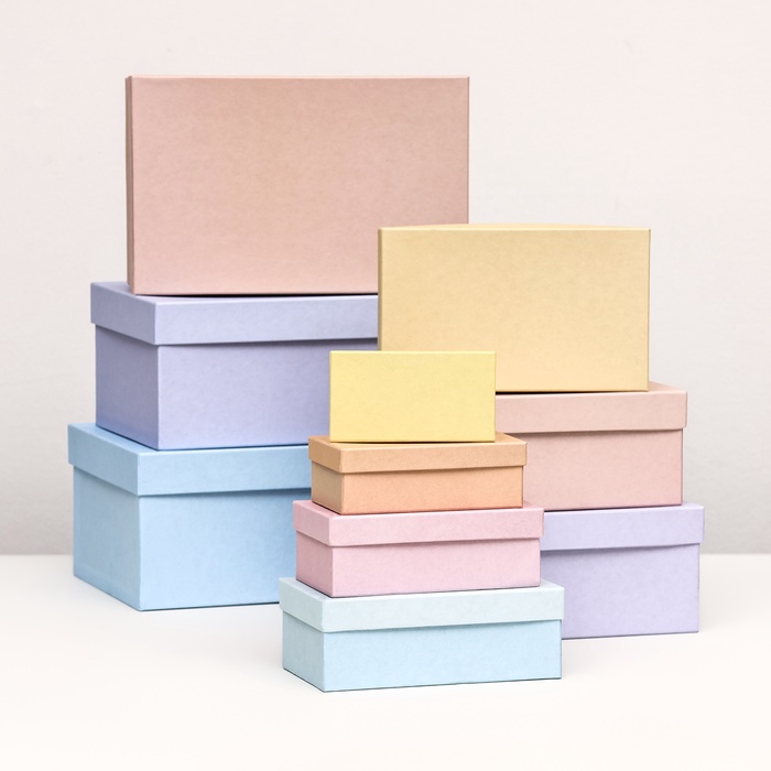 Набор подарочных коробок 10 в 1 «На рассвете», 30.5×20×13 - 12×6.5×4 см - Фото 1