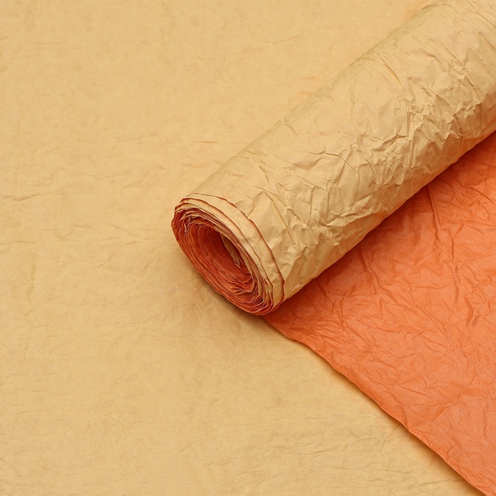 Бумага упаковочная "Эколюкс", оранжево-жёлтый, 0,67 x 5 м - Фото 1