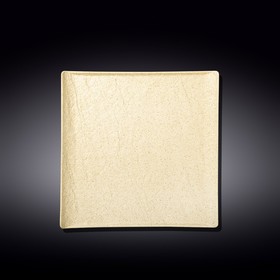 Тарелка квадратная Wilmax England Sand Stone, размер 21.5х21.5 см