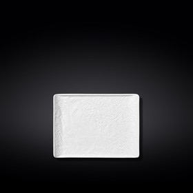 Тарелка прямоугольная Wilmax England WhiteStone, размер 19.5x14.5 см