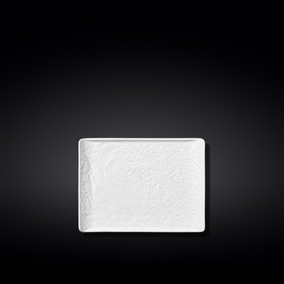 Тарелка прямоугольная Wilmax England WhiteStone, размер 19.5x14.5 см
