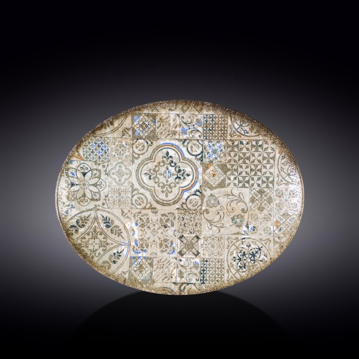 Тарелка эллипс Wilmax England Vintage Mosaic, размер 31x24 см - Фото 1