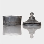 УЦЕНКА Сахарница стеклянная Доляна «Царская», 250 мл, 10,5×13 см, цвет серый - Фото 6