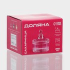 УЦЕНКА Сахарница стеклянная Доляна «Царская», 250 мл, 10,5×13 см, цвет серый - Фото 7