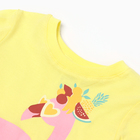 Комплект для девочки (футболка/шорты), цвет желтый/св.зелёный, рост 104-110 - Фото 2