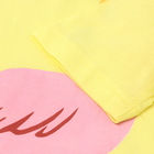 Комплект для девочки (футболка/шорты), цвет желтый/св.зелёный, рост 104-110 - Фото 3