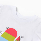 Комплект для девочки (футболка/шорты) "Цветное эскимо", цвет бирюзовый, рост 104-110 - Фото 2