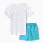 Комплект для девочки (футболка/шорты) "Цветное эскимо", цвет бирюзовый, рост 110-116 - Фото 5