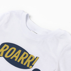 Комплект для мальчика (футболка/шорты) "Roarr", цвет белый/синий, рост 116-122 - фото 25375227