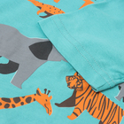 Комплект для мальчика (футболка/шорты) "AT THE ZOO", цвет бирюзовый/оранжевый, р.122-128 - фото 809279203 Комплект для мальчика (футболка/шорты) "AT THE ZOO", цвет бирюзовый/оранжевый, р.122-128 - фото 809279203