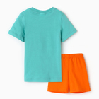 Комплект для мальчика (футболка/шорты) "AT THE ZOO", цвет бирюзовый/оранжевый, р.122-128 - фото 809279205 Комплект для мальчика (футболка/шорты) "AT THE ZOO", цвет бирюзовый/оранжевый, р.122-128 - фото 809279205