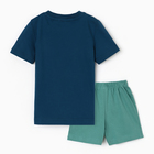Комплект для мальчика (футболка/шорты) "Экскаватор", цвет т.синий/зеленый, р.104-110 - Фото 5