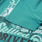 Комплект для мальчика (футболка, шорты), цвет зеленый/серый, рост 110 - фото 24535088