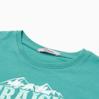 Комплект для мальчика (футболка, шорты), цвет зеленый/серый, рост 116 - Фото 2