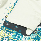 Комплект для мальчика (футболка, шорты), цвет слоновая кость/морская волна, рост 122 - фото 24535103