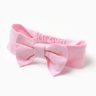 Комплект для девочки (платье,трусы,повязка с бантом), цвет розовый, рост 68 см - Фото 6
