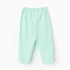 Ползунки для мальчика, цвет мятный, рост 62 - Фото 4