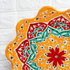 Ляган узбекский Риштанская Керамика «Цветы», d=40 см, жёлтый - Фото 4