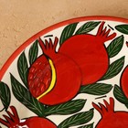 Тарелка Риштанская Керамика «Гранаты», d=22 см, керамика, красная - фото 23997906