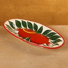 Селедочница узбекская Риштанская Керамика «Гранаты», 24 см, красная, белая - Фото 1