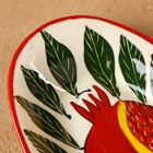 Селедочница узбекская Риштанская Керамика «Гранаты», 24 см, красная, белая - Фото 3