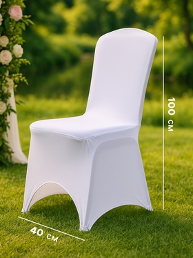 Чехлы на стул свадебные (6 шт.), 100×40 см, белый