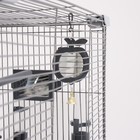 Клетка для птиц "Пижон" №100, разборная, 42 х 30 х 37см (укомплект.) серая - Фото 6
