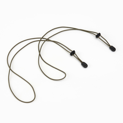 Шнурки-резинки для обуви эластичные с фиксатором без завязок, круглые - 3 мм, 100 см, оливковый