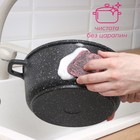 Губки для посуды Доляна, 10 шт., с мылом, ультратонкое металлическое волокно, квадратные, аромат роз - Фото 4