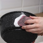 Губки для посуды Доляна, 10 шт., с мылом, ультратонкое металлическое волокно, квадратные, аромат роз - Фото 5