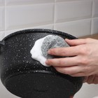 Губки для посуды Доляна, 10 шт., с мылом, ультратонкое металлическое волокно, овальные - Фото 5