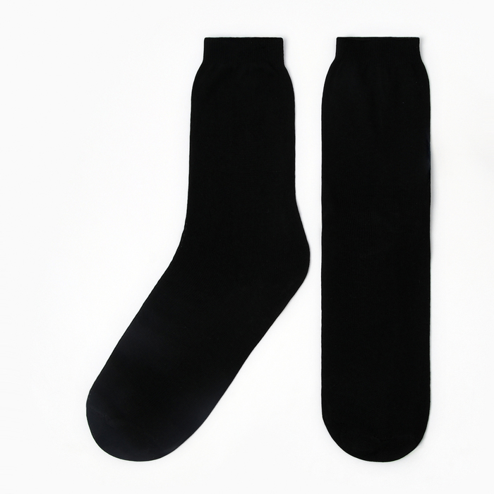 Носки мужские, цвет черный, р-р 25 - Фото 1