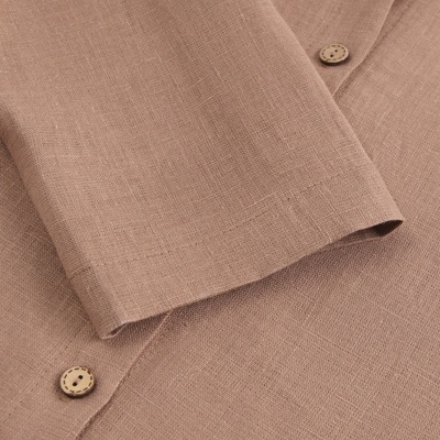 Пижама женская (рубашка, брюки) SL Home Linen, размер 44-46, кофейная