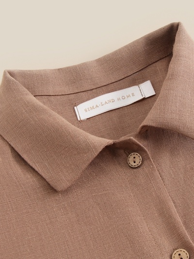Пижама женская (рубашка, брюки) SL Home Linen, размер 44-46, кофейная
