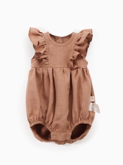 Боди детское SL HOME, рост 74-80 см, кофейное