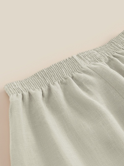 Пижама женская (рубашка, брюки) SL HOME Linen, размер 42 (S), светло-зелёная