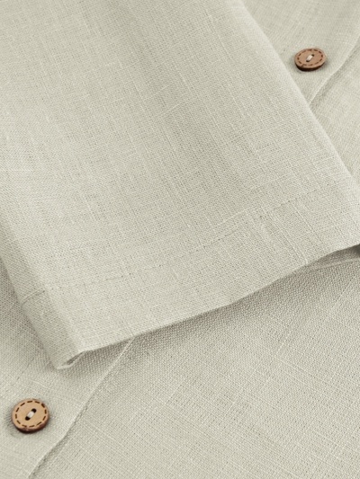 Пижама женская (рубашка, брюки) SL HOME Linen, размер 42 (S), светло-зелёная